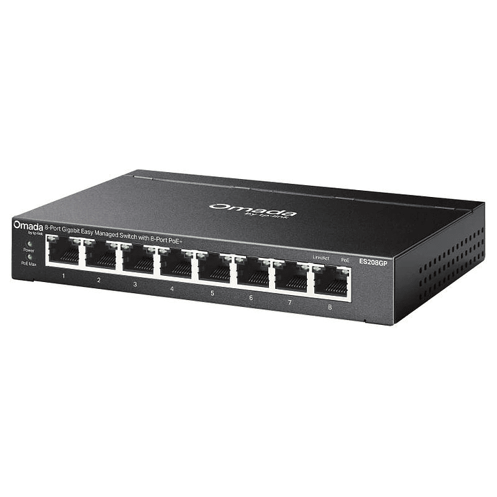 TP-Link ES208GP Switch 8xGbE PoE+ Acero Desktop 2