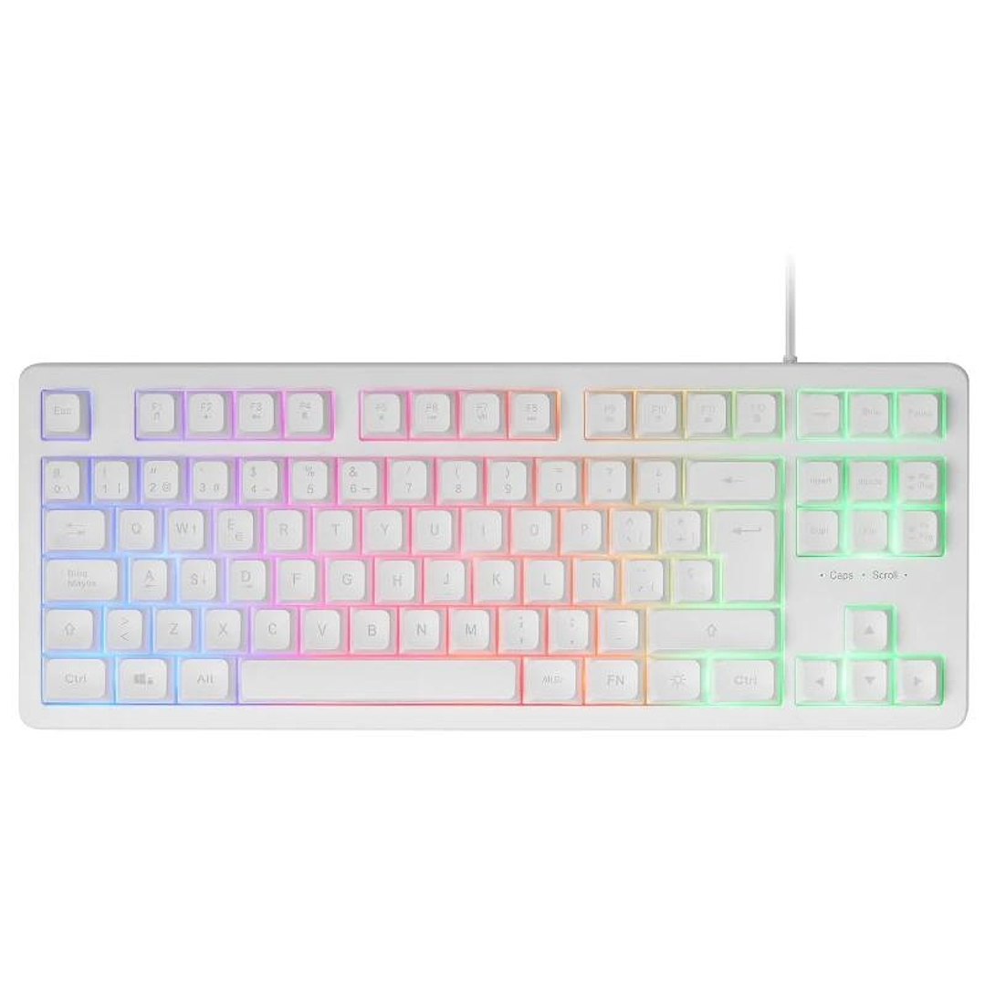 Mars Gaming Teclado MK023 TKL FRGB Blanco 1