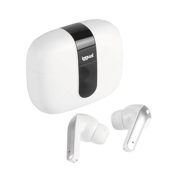 iggual Auriculares inalámbricos TWS Bluetooth blan 1