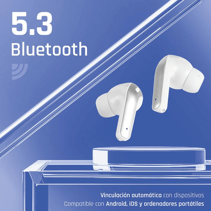 iggual Auriculares inalámbricos TWS Bluetooth blan 2