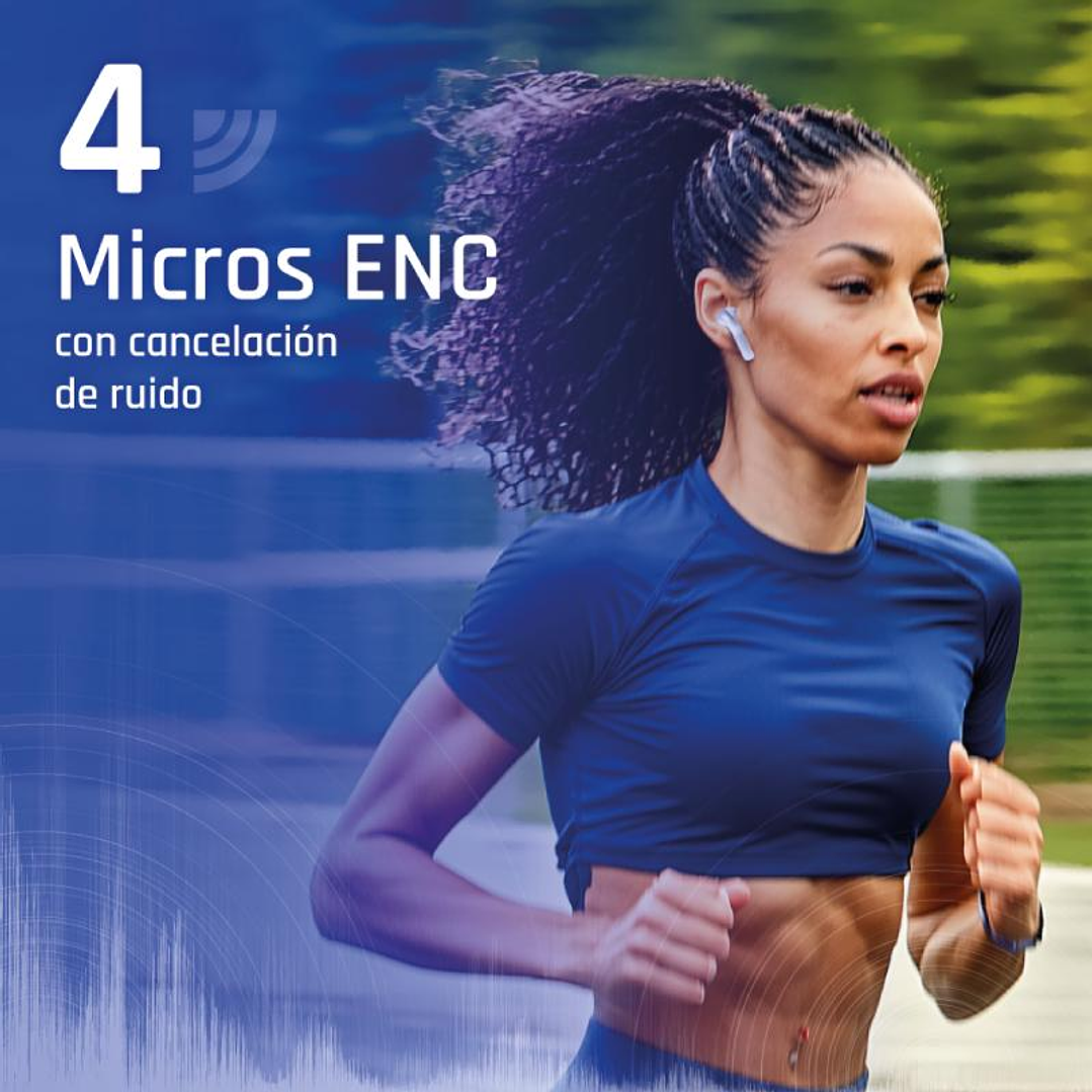 iggual Auriculares inalámbricos TWS Bluetooth blan 4