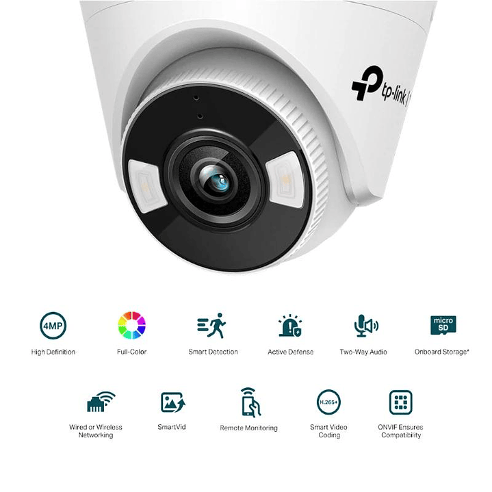 VIGI Cámara IP Turret C440-W 4MP Plástico FColor W 2