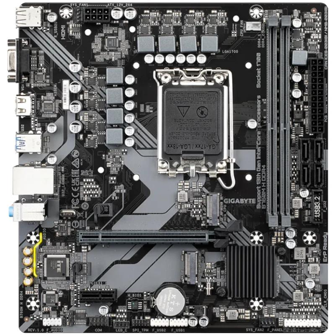 Gigabyte Placa Base B760M H DDR4  mATX LGA1700 2