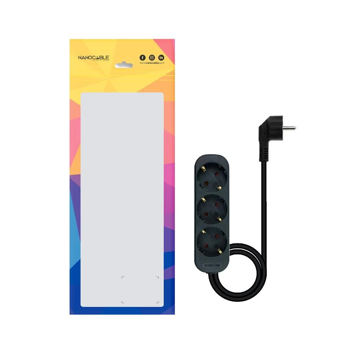 Nanocable Regleta de Enchufes 4 Tomas 1.4 m Negro 2