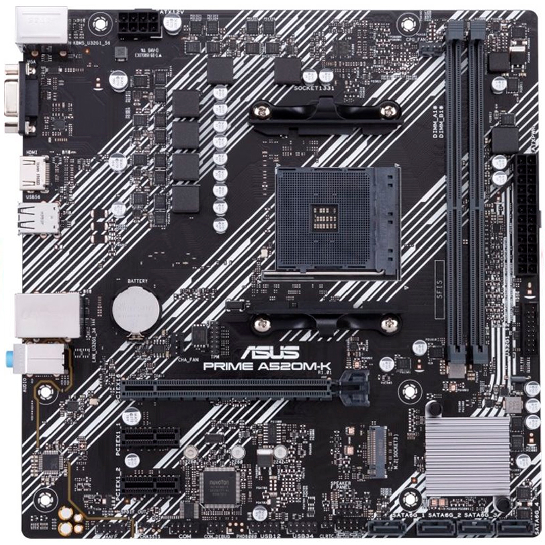 Asus Placa Base PRIME A520M-K  mATX AM4 4