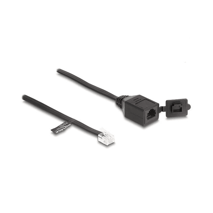 Delock Cable RJ11 macho a RJ11 hembra con tapa 1