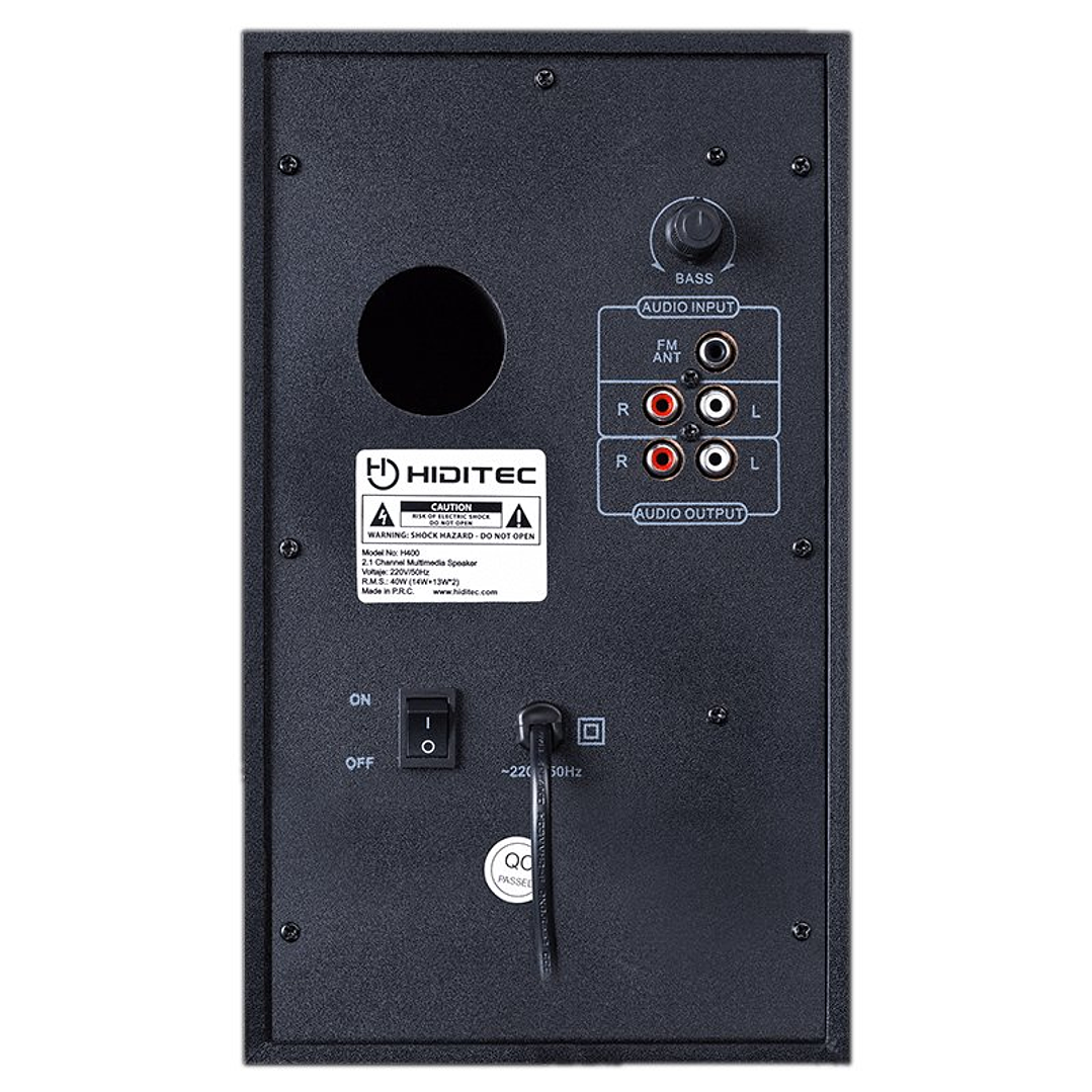 Hiditec Altavoces 2.1 Multimedia H400 40W Blt Radi 2