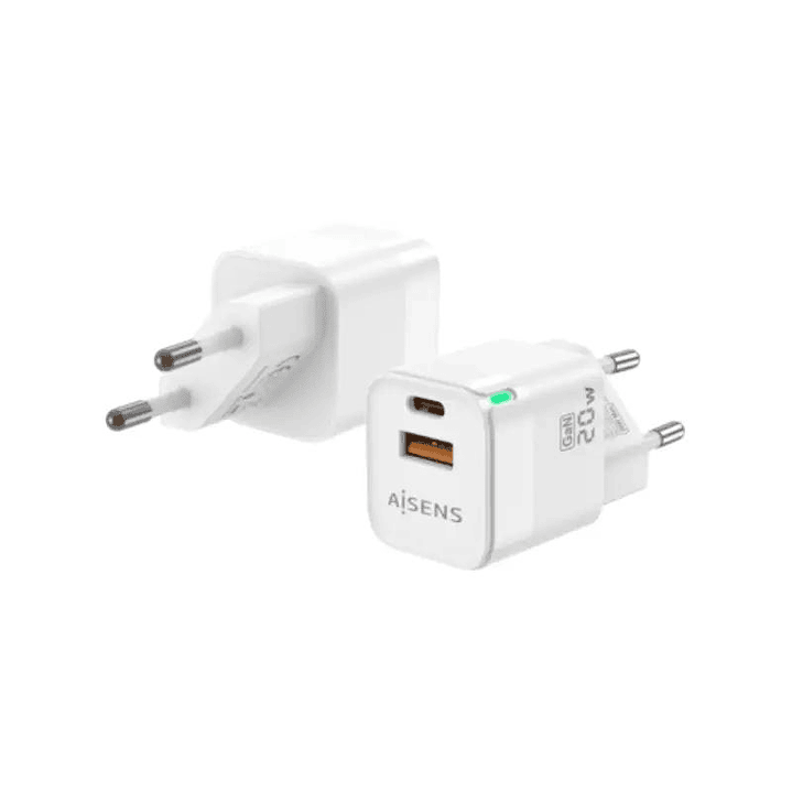 Aisens Cargador GaN 20W 1xUSB-C PD3.0 Blanco 1