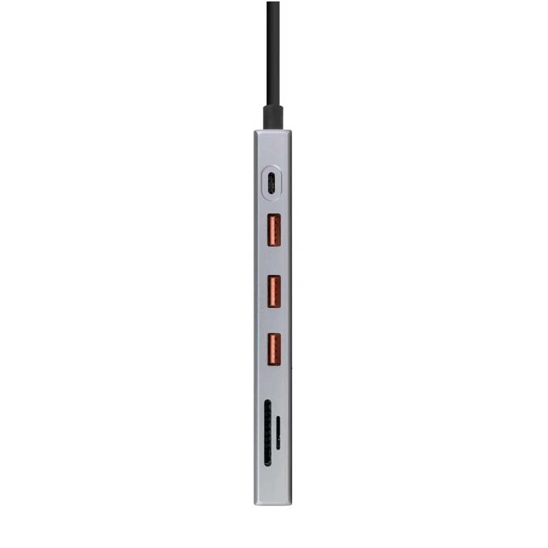 Nanocable Hub 12en1 USB-A/C+HDMI+DP+RJ45+TF+SD+AU 3