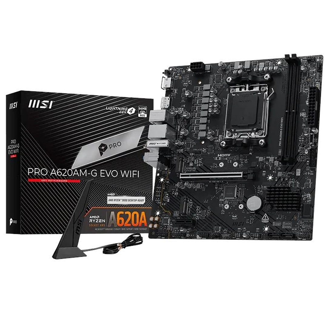 MSI Placa Base PRO A620AM-G EVO WIFI DDR5 mATX 1