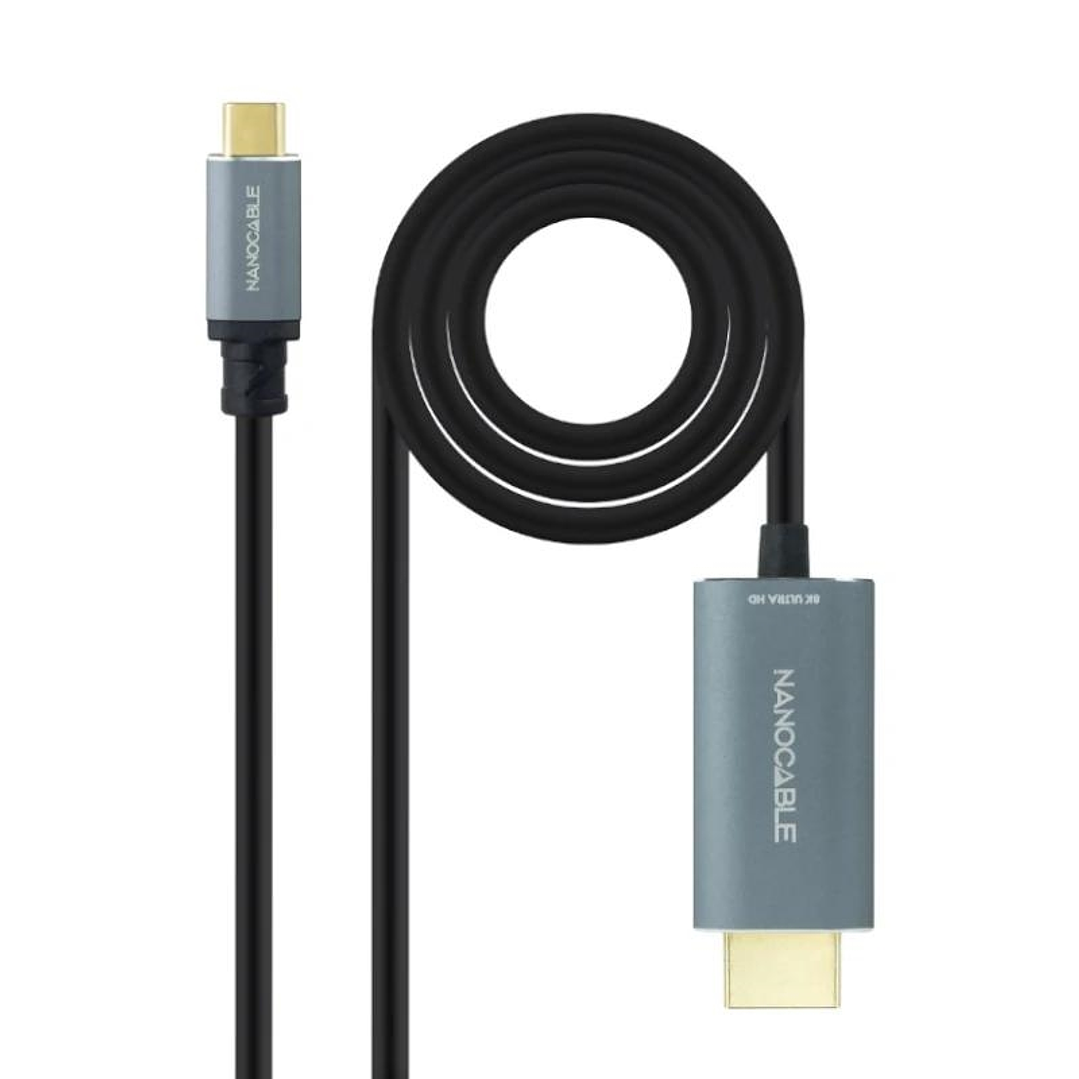 Nanocable Conversor USB-C a HDMI 2.1 8K@60HZ 1.8m 1