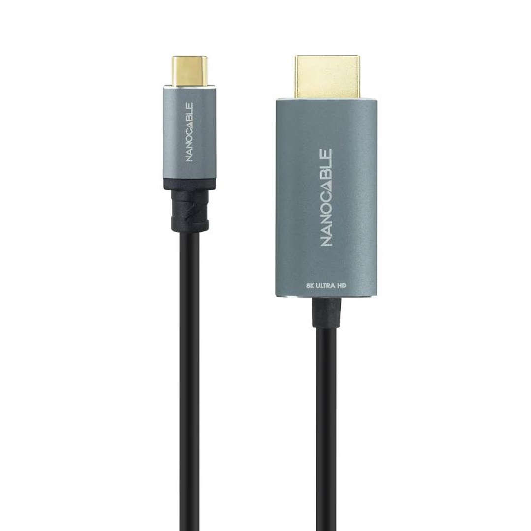 Nanocable Conversor USB-C a HDMI 2.1 8K@60HZ 1.8m 2