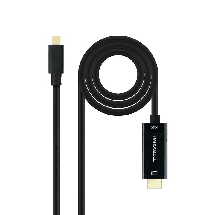 Nanocable Conversor USB-C/HDMI Negro, 5 m 1