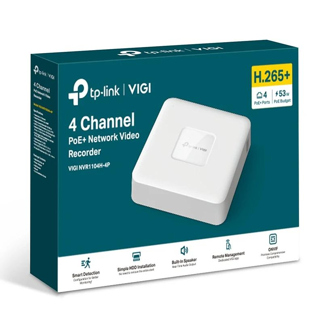 VIGI NVR1104H-4P Grabador IP Sencillo HDD 01 HDD 4 4