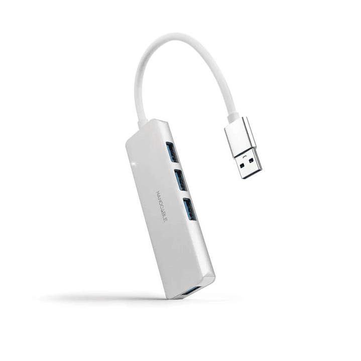 Nanocable Hub USB 3.0 4 x USB 3.0 10cm. Gris 1