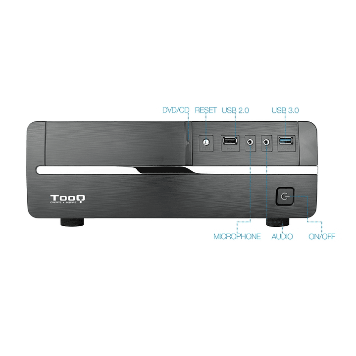 Tooq Caja Micro ATX/ITX TQC-3005U3 500W USB3.0 3