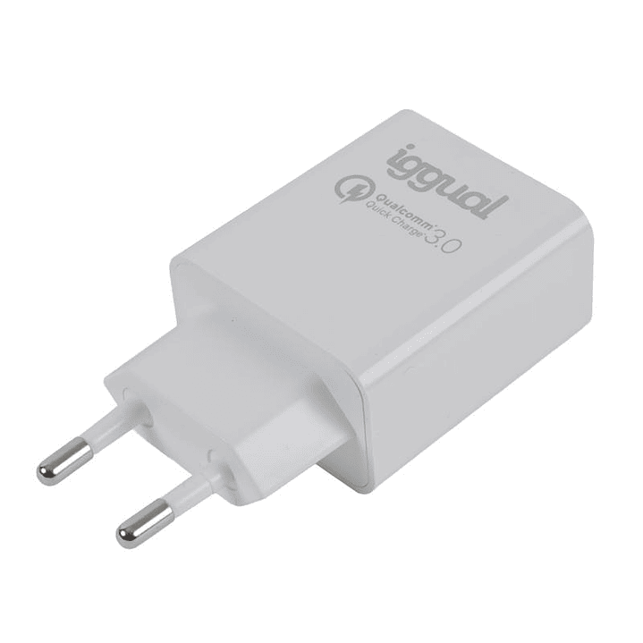 iggual Cargador 1xUSB-A carga rápida QC3.0 18W 2