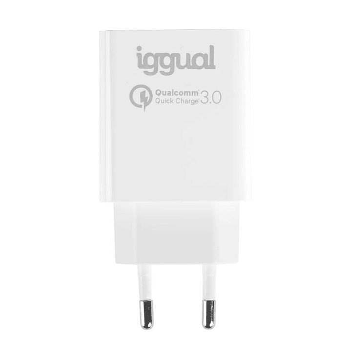 iggual Cargador 1xUSB-A carga rápida QC3.0 18W 3