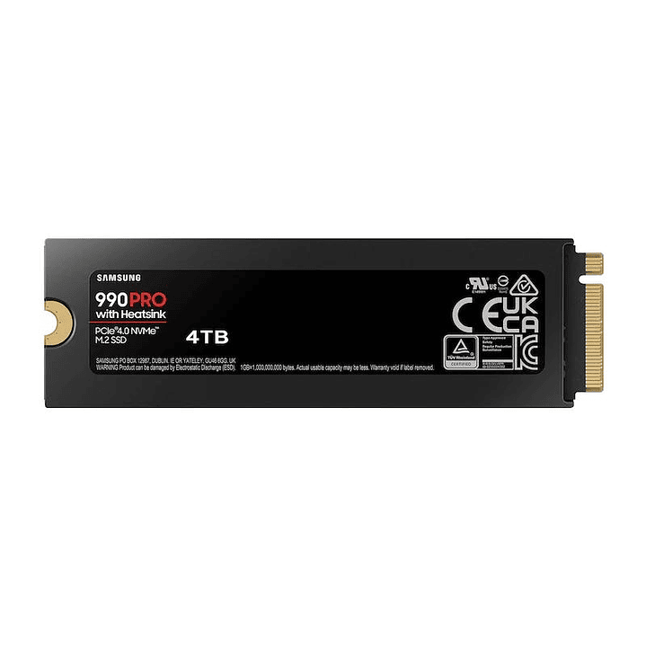 Samsung 990 PRO HeatSink SSD 4TB PCIe 4.0 NVMe M.2 2