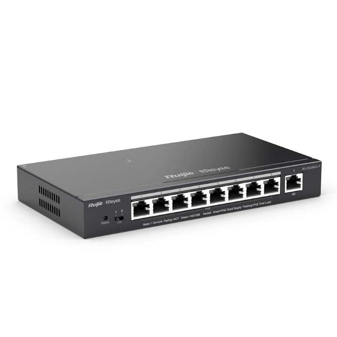 Reyee ES209GC-P Switch 9xGbE (8 PoE/POE+) 120W 2