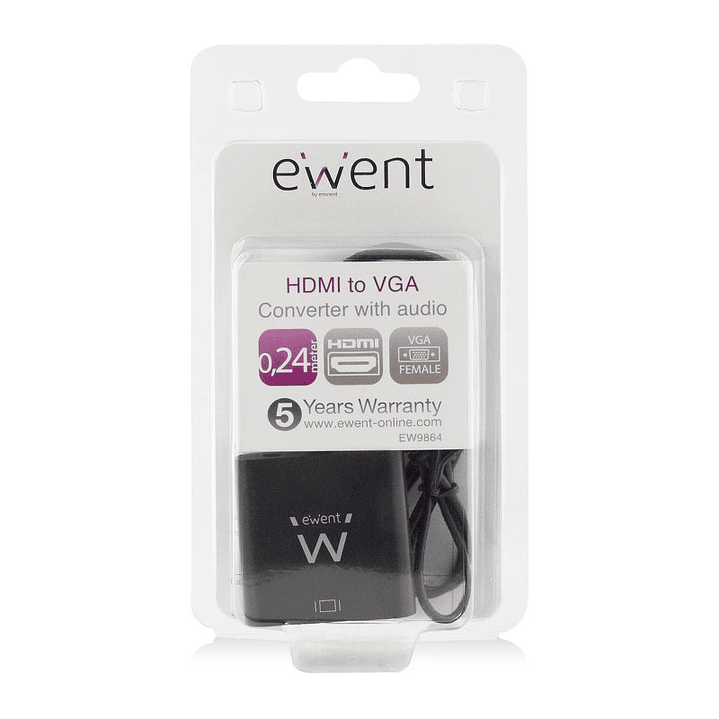 EWENT EW9864 Adaptador Hdmi/Vga con Audio 3