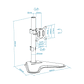 Tooq Soporte mesa DB1701TN-B 1 brazo 17-32