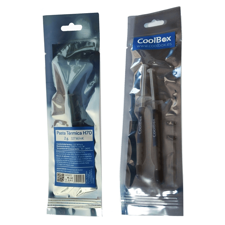 CoolBox Pasta térmica plata 2 gramos 3.17W/mk H70 1
