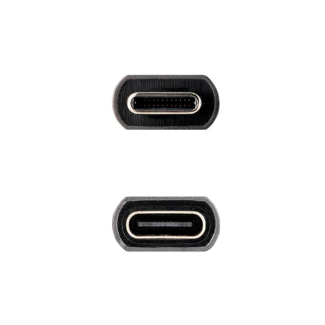 Nanocable Cable USB 3.2 Gen2 USB-C M/H 1,5 M Negro 3