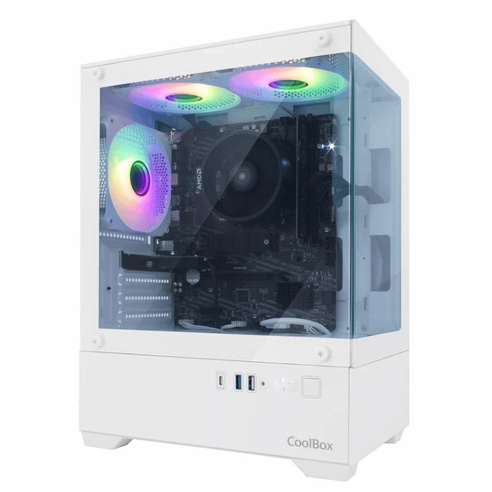 Coolbox Caja Gaming MATX GM200 V.Lite ARGB S.FTE B 1