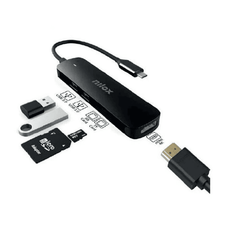 Nilox NXDSUSBC05 Adaptador USB-C 5 en 1 1