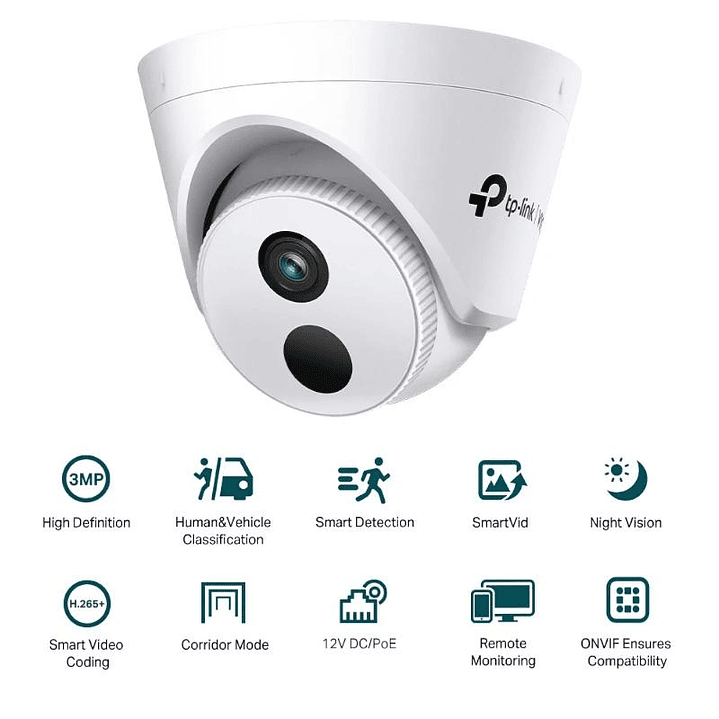 VIGI Cámara IP Turret C430I 3MP Plástico IR 2.8mm 2
