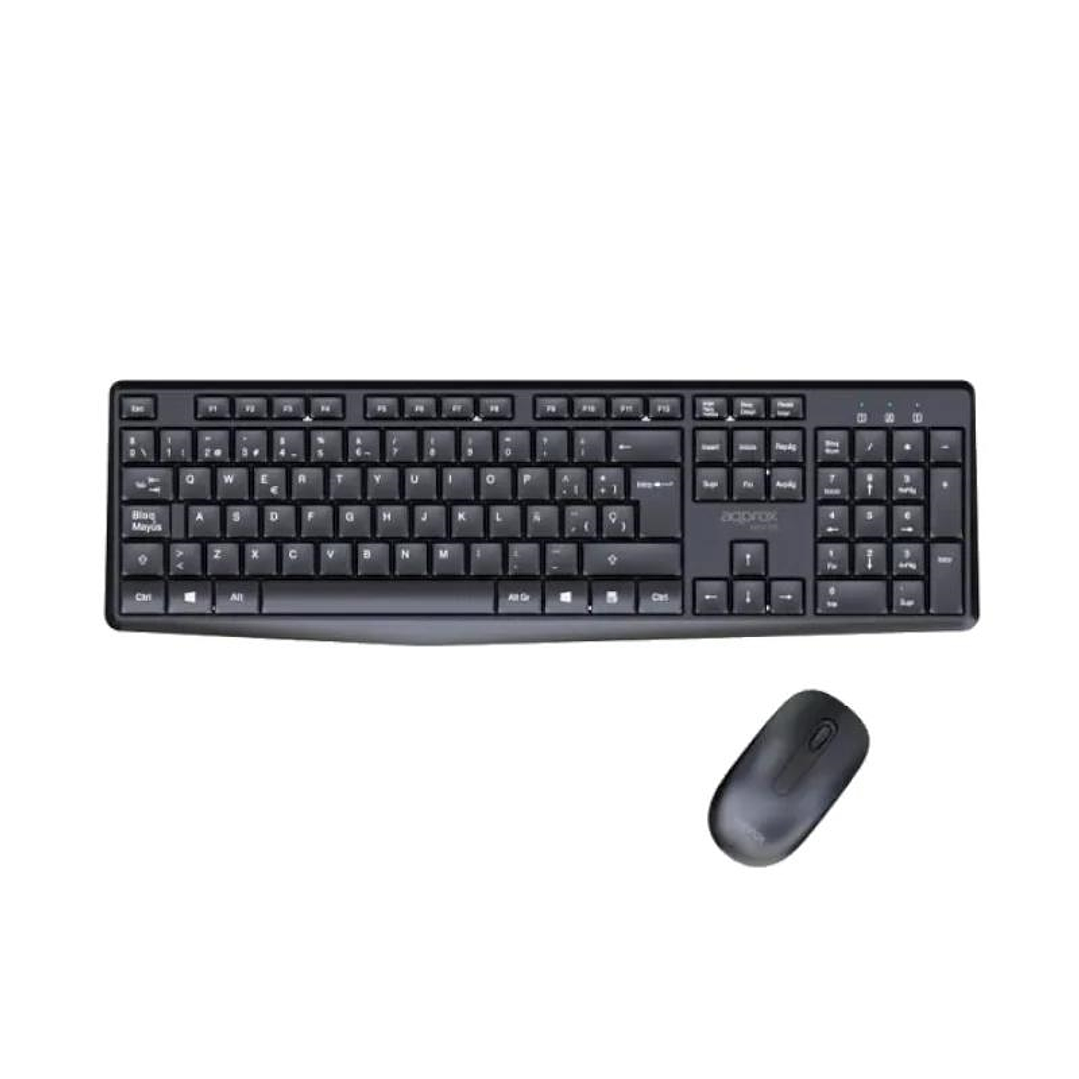 APPROX Teclado+raton inalamb X420B 1000DPI Negro 1