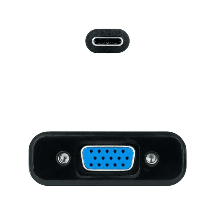 Nanocable Conversor USB-C/M a VGA/H Negro 10cm 3