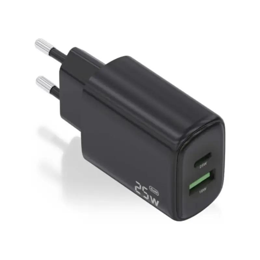Aisens Cargador GaN 25W USB-C PD 3.0 USB-A QC3.0 1