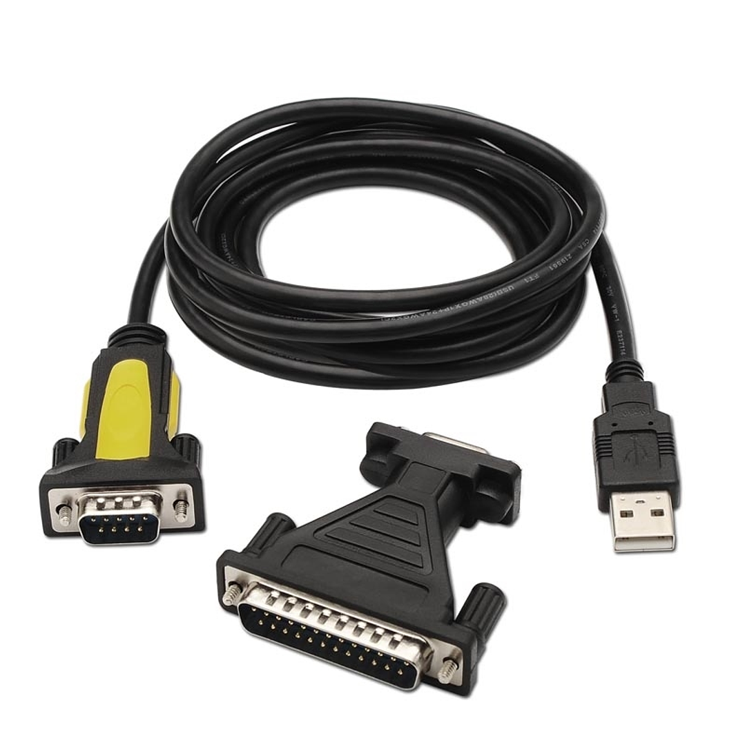 Nanocable Adaptador Usb a Serie  DB9M/25H 1