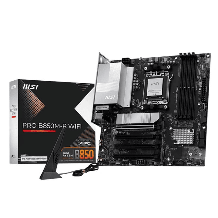 MSI Placa Base PRO B850M-P DDR5 WIFI AM5 1