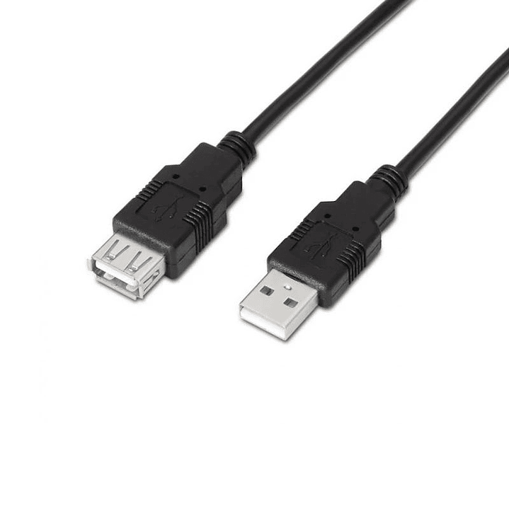 Aisens Cable USB 2.0 Tipo A/M-A/H negro 1.8m 1
