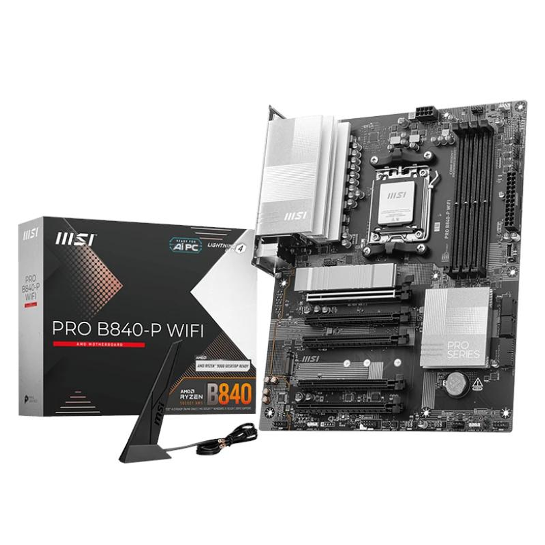 MSI Placa Base PRO B840-P WIFI DDR5 ATX AM5 3