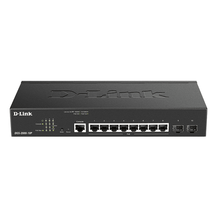 D-Link DGS-2000-10P Switch L2 8xGB PoE 2xSFP 1