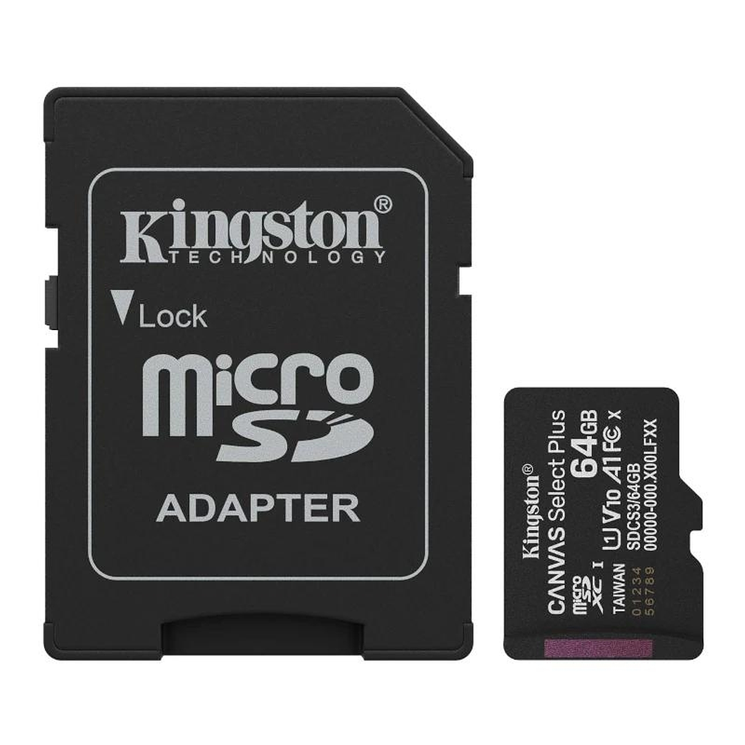 Kingston SDCS3/64GB microSDXC Gen3 150MB/s A1 1