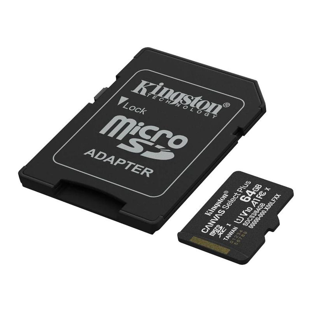Kingston SDCS3/64GB microSDXC Gen3 150MB/s A1 2