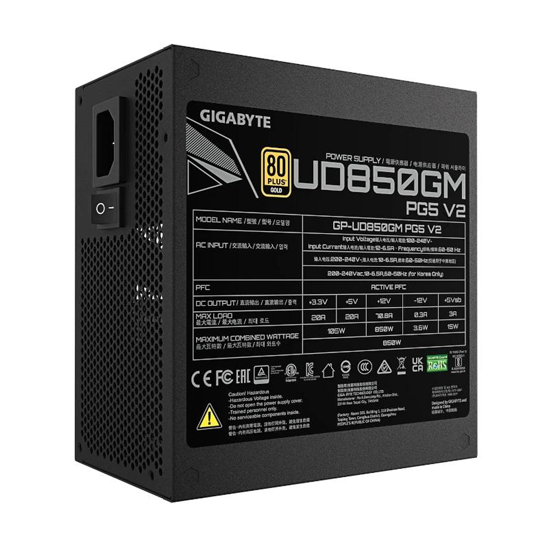 Gigabyte Fuente Alimentación GP-UD850GM PG5 V2 4