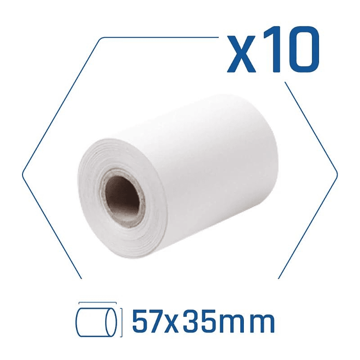 iggual Pack 10 rollos papel térmico datáfono 57x35 1