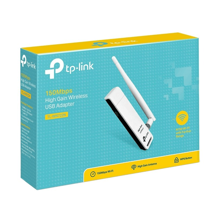 TP-LINK TL-WN722N Tarjeta Red WiFi N150 USB 3