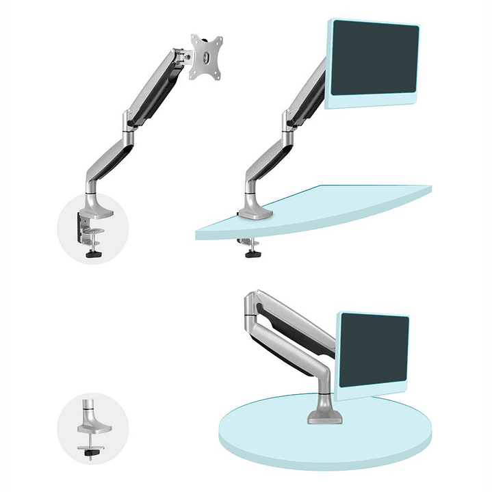 TooQ Soporte mesa incli/gira 1 brazo 13