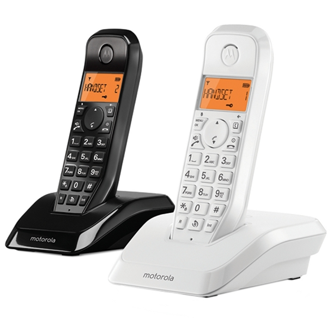 MOTOROLA S1202 Telefono DECT DUO Blanco / Negro 1