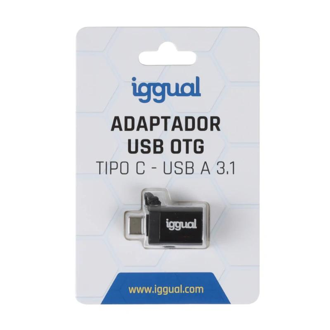 iggual Adaptador USB OTG tipo C a USB-A 3.1 negro 4
