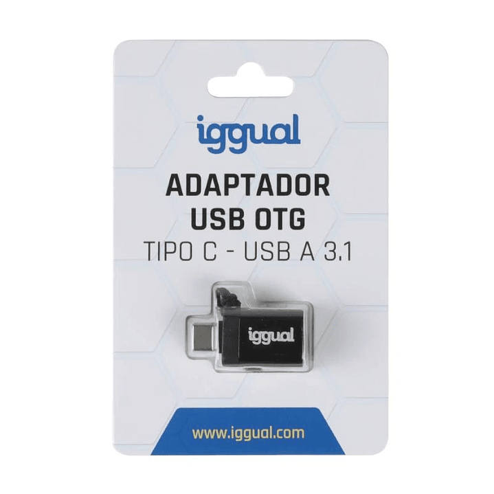 iggual Adaptador USB OTG tipo C a USB-A 3.1 negro 4