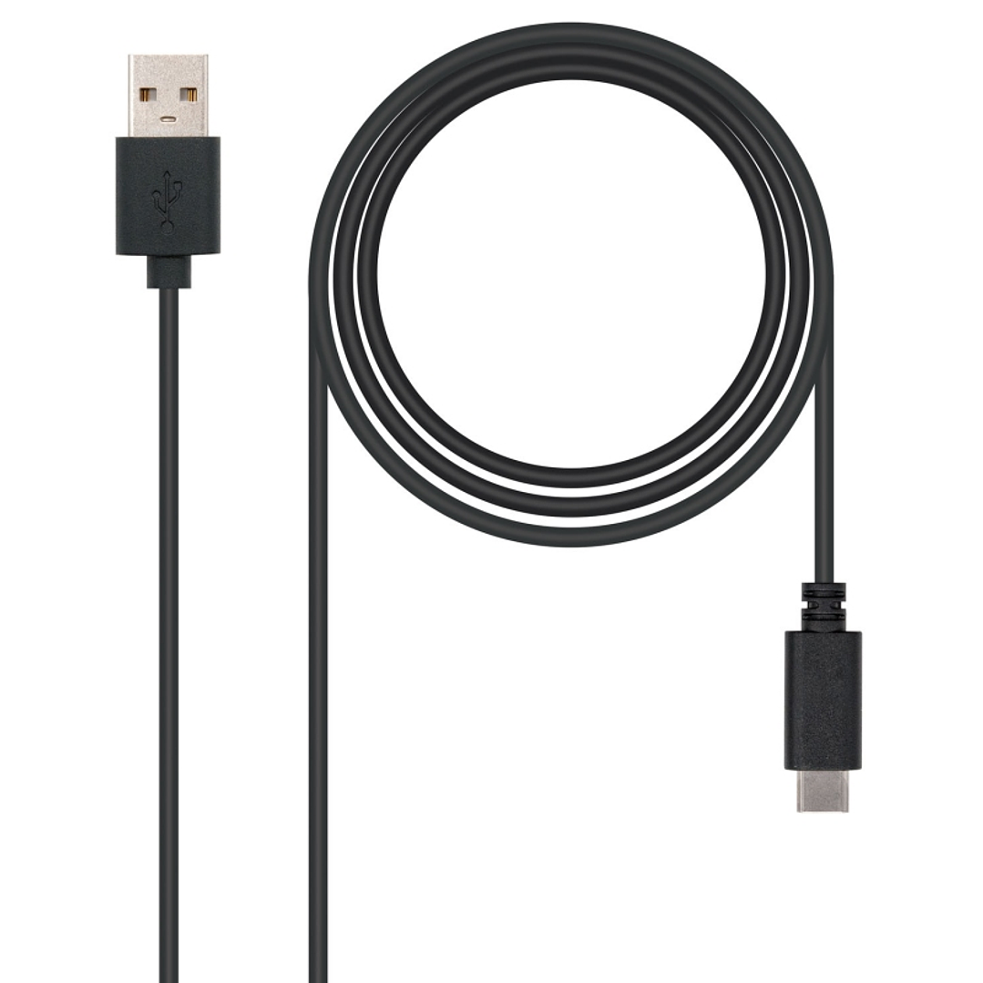 Nanocable Cable USB 2.0 3A Tipo USB-C/M-A/M 2 M 3