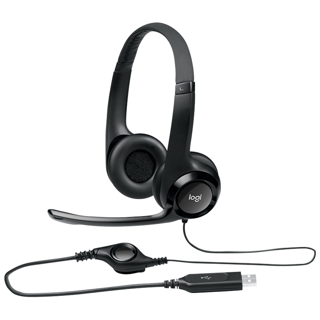 Logitech Auricular+Mic H390 USB Negro 4